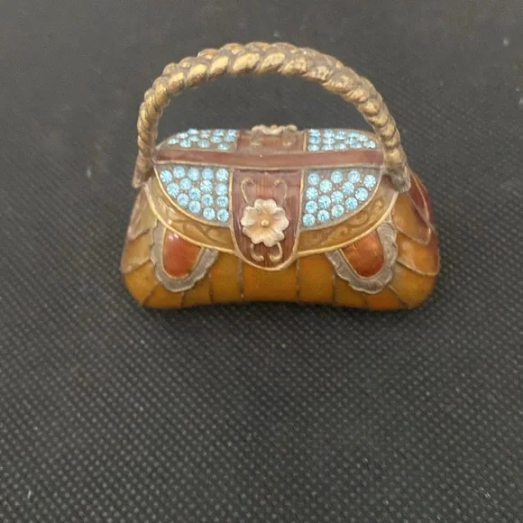 Antique Purse trinket box. Beautiful collectible. - Picture 3 of 5